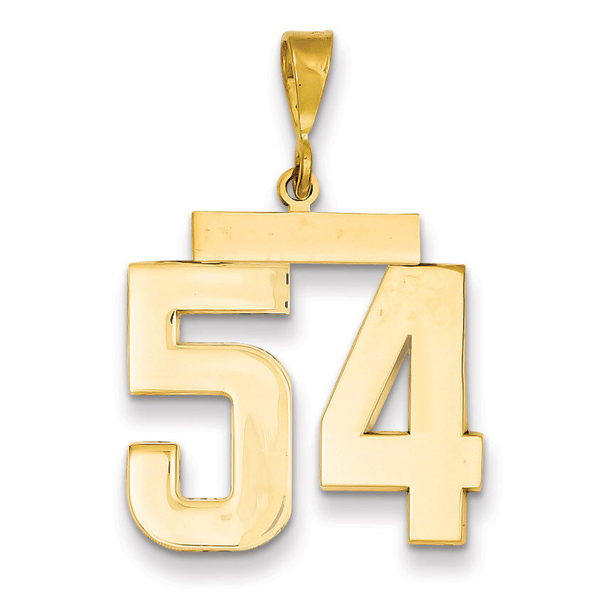 Number 54 Charm 14k Gold Large Polished LP54, MPN: LP54, 883957067292