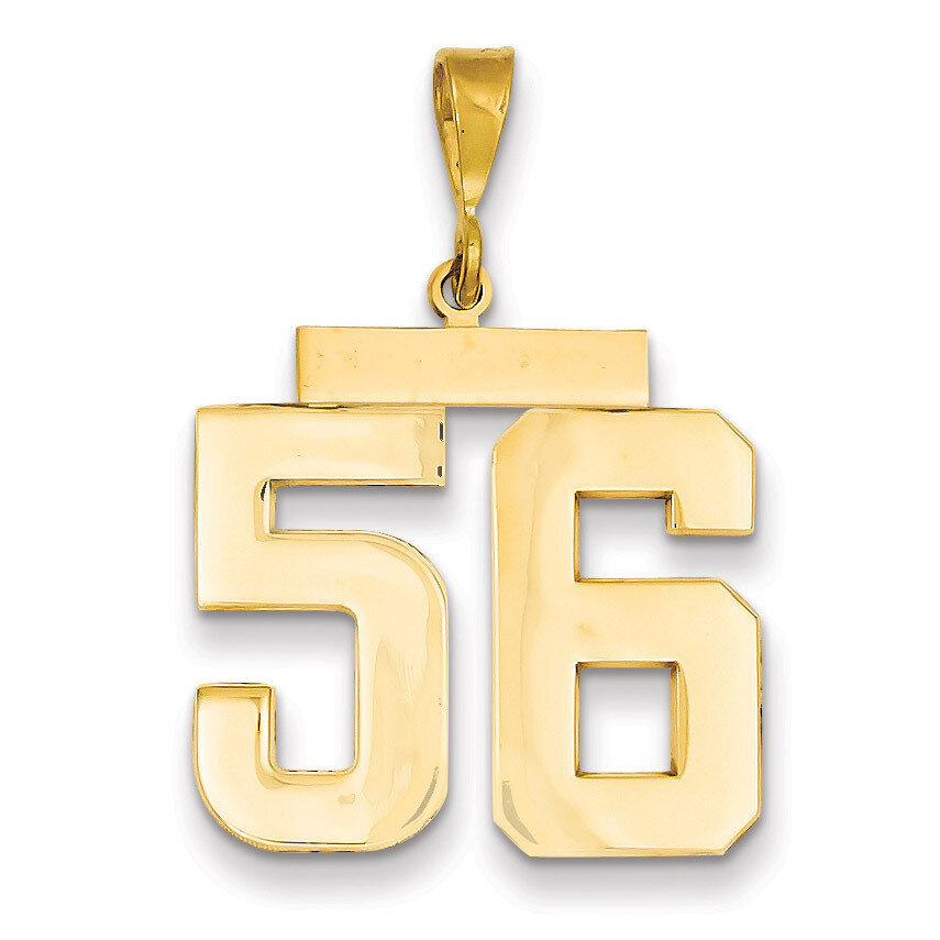 Number 56 Charm 14k Gold Large Polished LP56, MPN: LP56, 883957067452