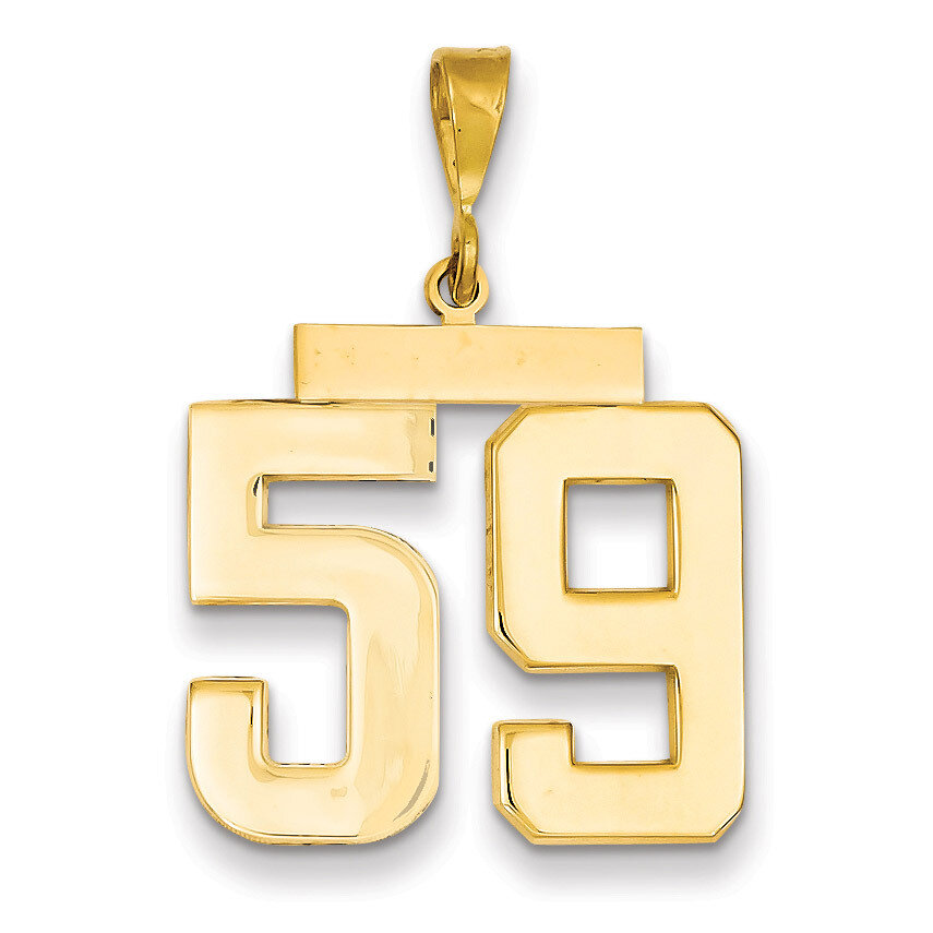 Number 59 Charm 14k Gold Large Polished LP59, MPN: LP59, 883957067513