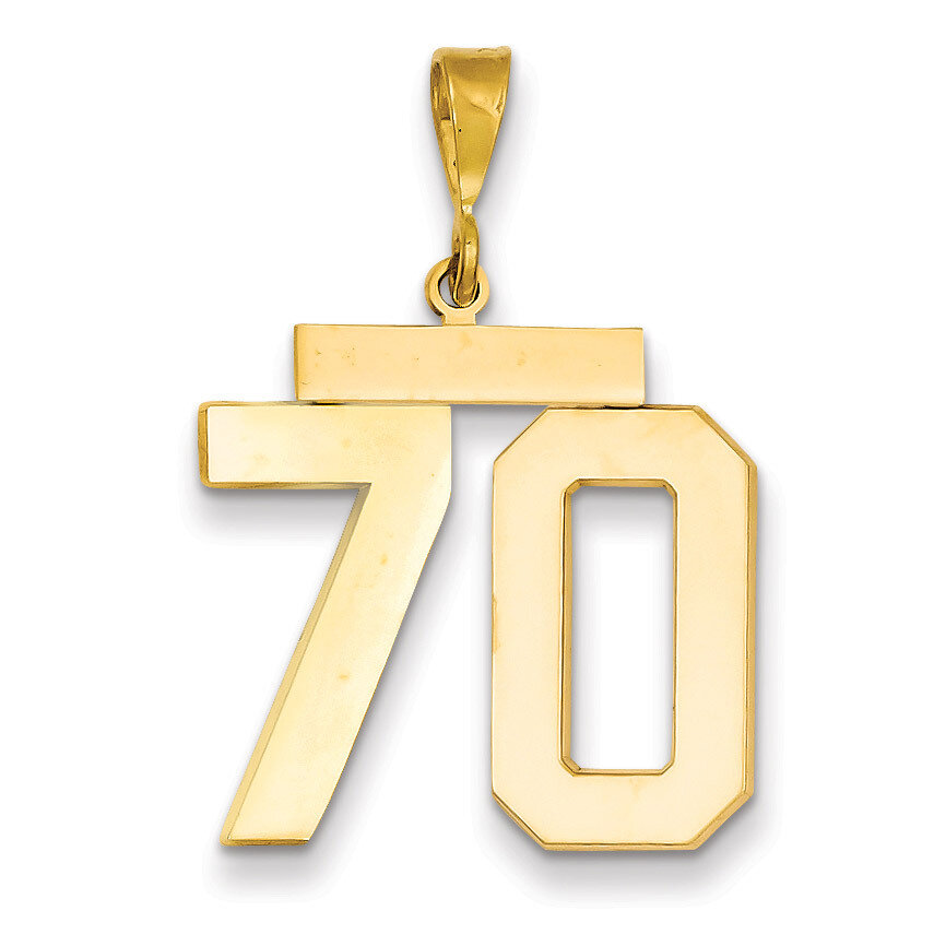 Number 70 Charm 14k Gold Large Polished LP70, MPN: LP70, 883957067759