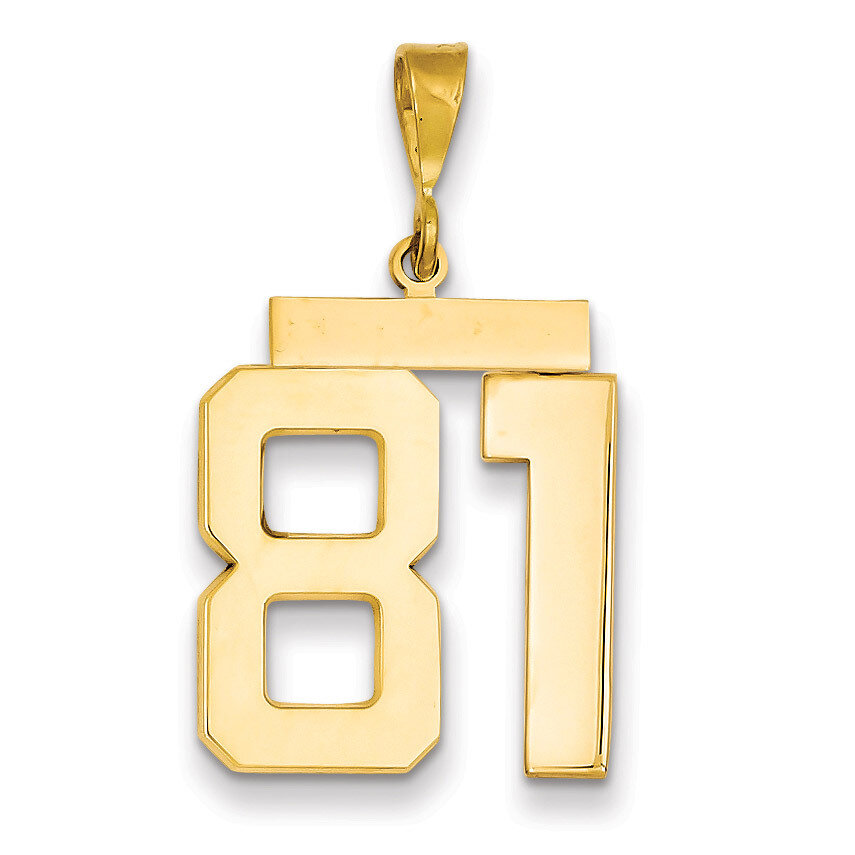Number 81 Charm 14k Gold Large Polished LP81, MPN: LP81, 883957067896