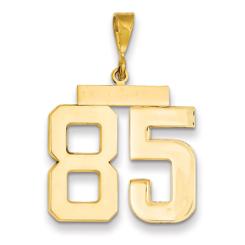 Number 85 Charm 14k Gold Large Polished LP85, MPN: LP85, 883957068107