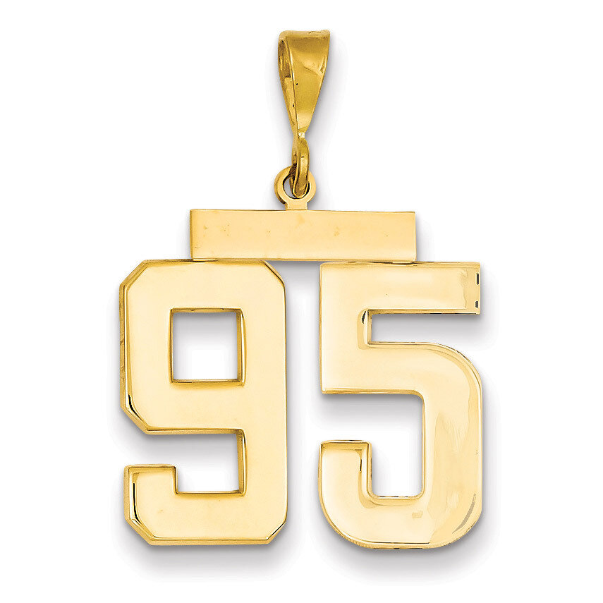 Number 95 Charm 14k Gold Large Polished LP95, MPN: LP95, 883957068343
