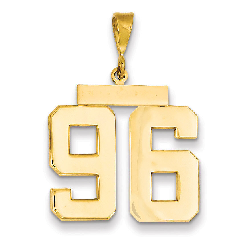 Number 96 Charm 14k Gold Large Polished LP96, MPN: LP96, 883957068367