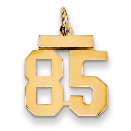 Number 85 Charm 14k Gold Small Polished LS85, MPN: LS85, 883957034126