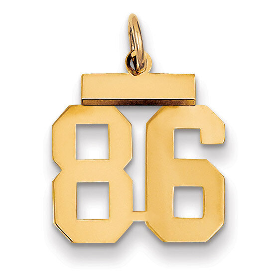 Number 86 Charm 14k Gold Small Polished LS86, MPN: LS86, 883957034133