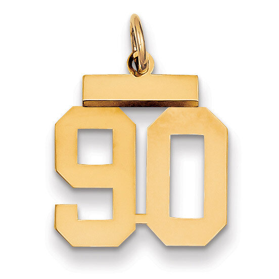Number 90 Charm 14k Gold Small Polished LS90, MPN: LS90, 883957034171