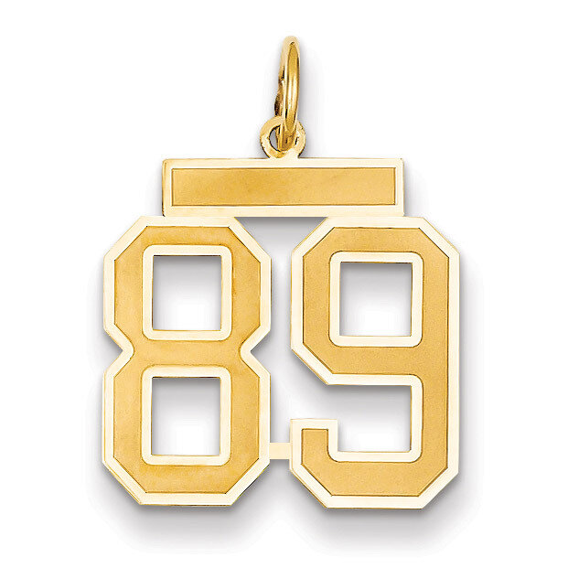 Number 89 Charm 14k Gold Medium Satin LSM89, MPN: LSM89, 883957076478