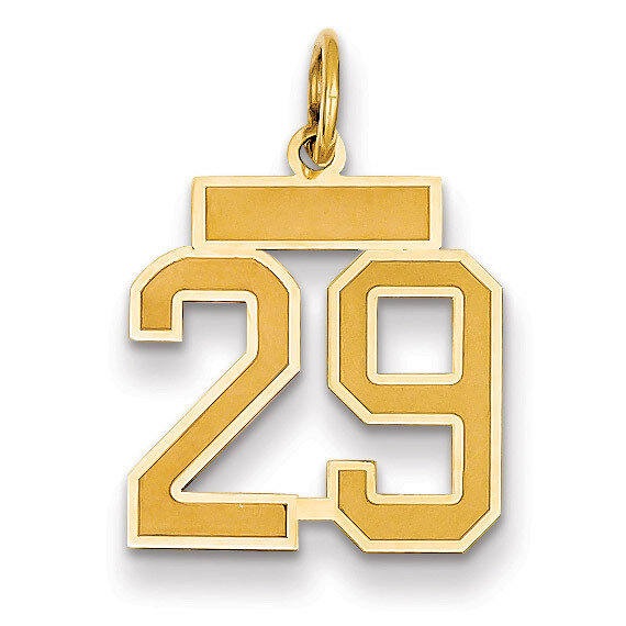 Number 29 Charm 14k Gold Small Satin  LSS29, MPN: LSS29, 883957069067