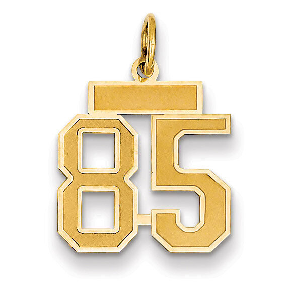 Number 85 Charm 14k Gold Small Satin  LSS85, MPN: LSS85, 883957070452