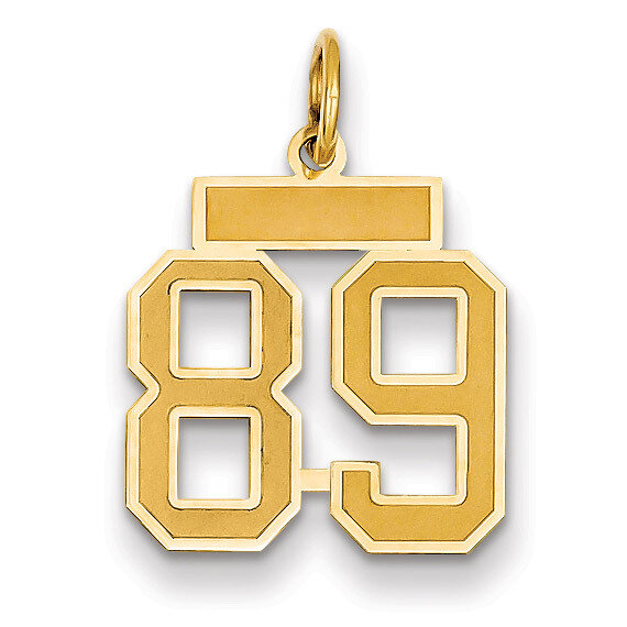 Number 89 Charm 14k Gold Small Satin  LSS89, MPN: LSS89, 883957070506