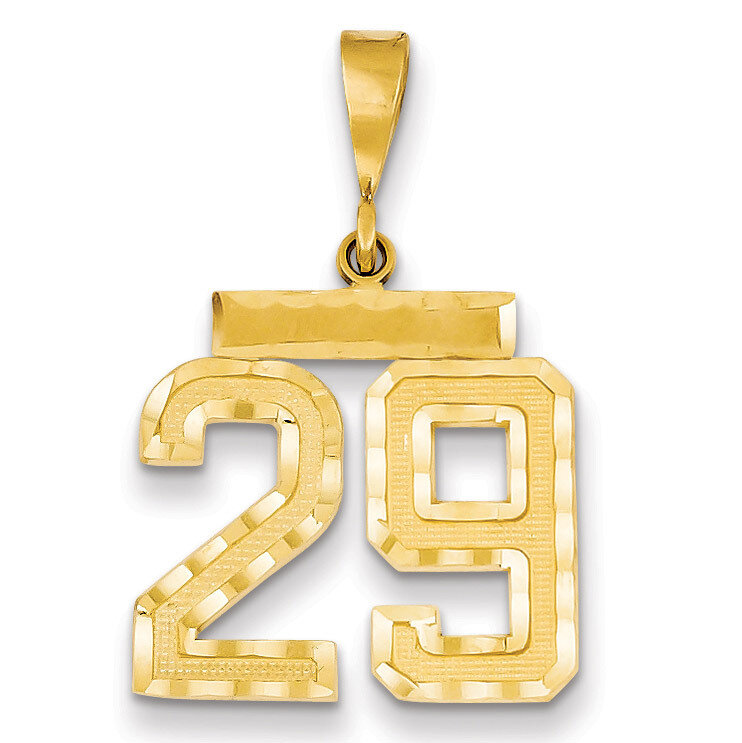 Number 29 Charm 14k Gold Medium Diamond-cut  MN29, MPN: MN29, 883957139104