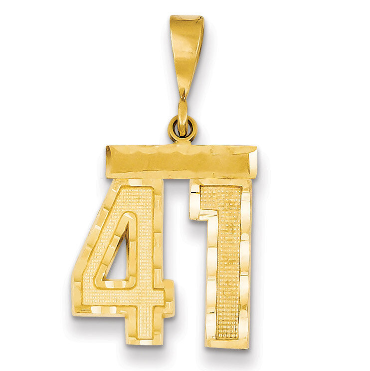 Number 41 Charm 14k Gold Medium Diamond-cut  MN41, MPN: MN41, 883957139210