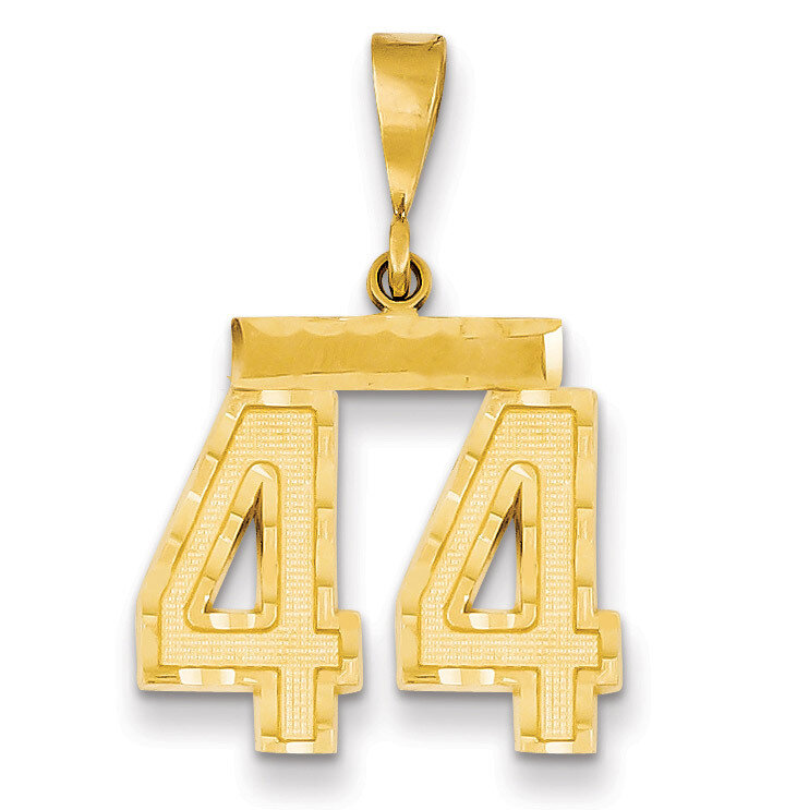 Number 44 Charm 14k Gold Medium Diamond-cut  MN44, MPN: MN44, 883957139241