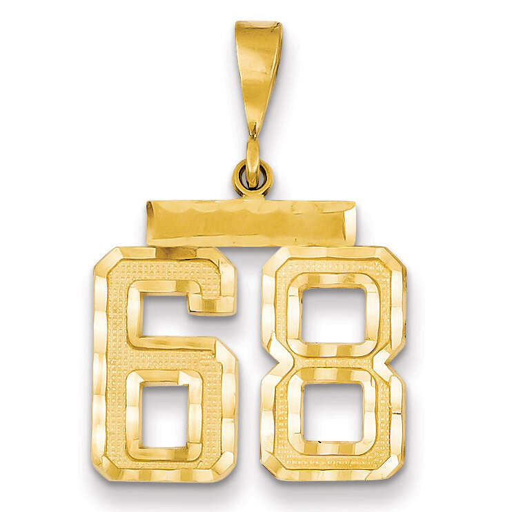Number 68 Charm 14k Gold Medium Diamond-cut  MN68, MPN: MN68, 883957139753