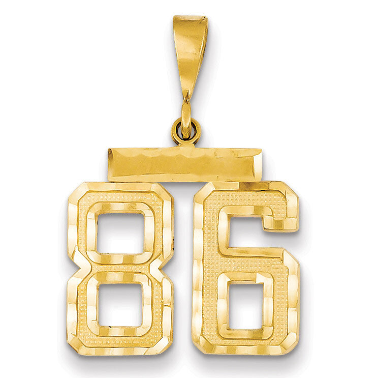 Number 86 Charm 14k Gold Medium Diamond-cut  MN86, MPN: MN86, 883957139982