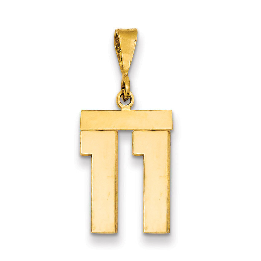 Number 11 Charm 14k Gold Medium Polished MP11, MPN: MP11, 883957134604