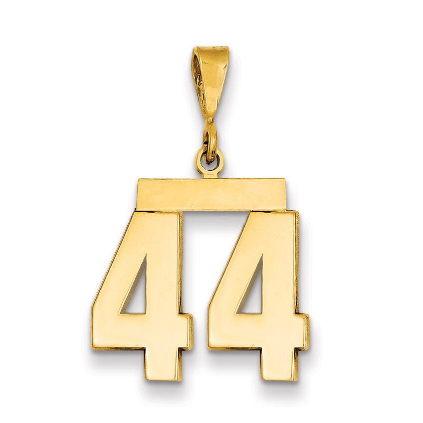 Number 44 Charm 14k Gold Medium Polished MP44, MPN: MP44, 883957135380