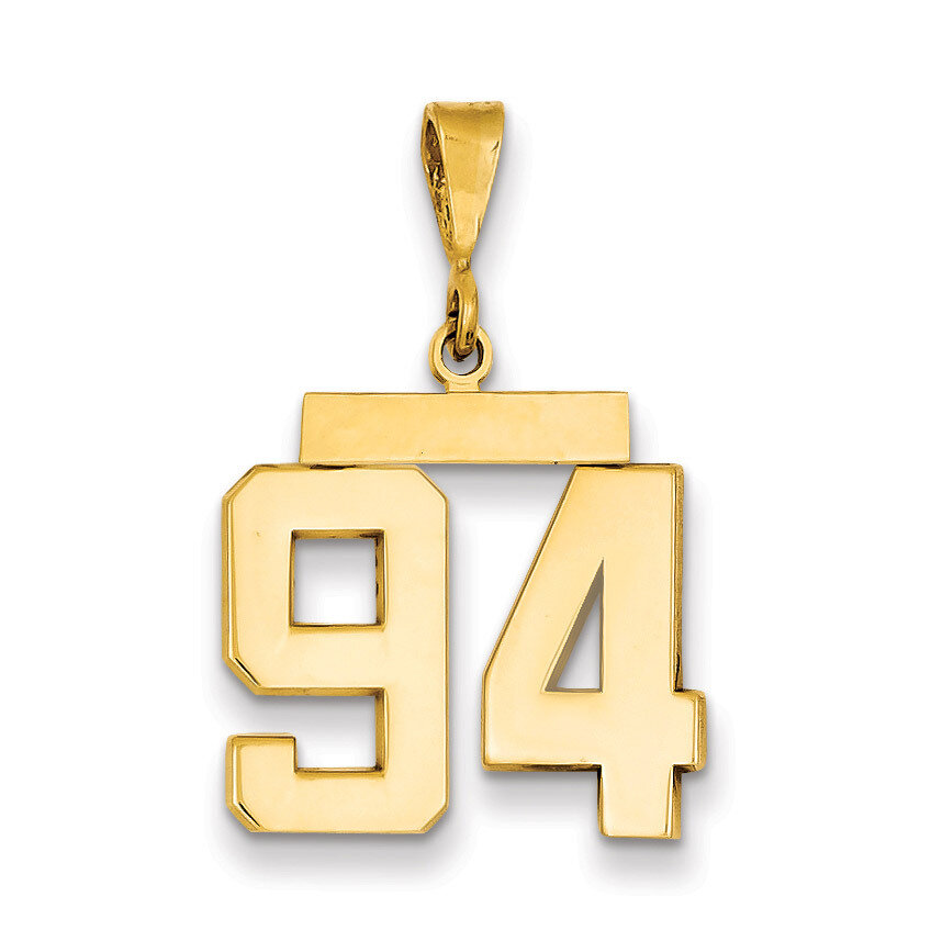 Number 94 Charm 14k Gold Medium Polished MP94, MPN: MP94, 883957136356