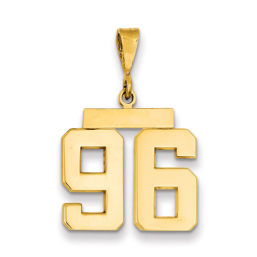 Number 96 Charm 14k Gold Medium Polished MP96, MPN: MP96, 883957136370