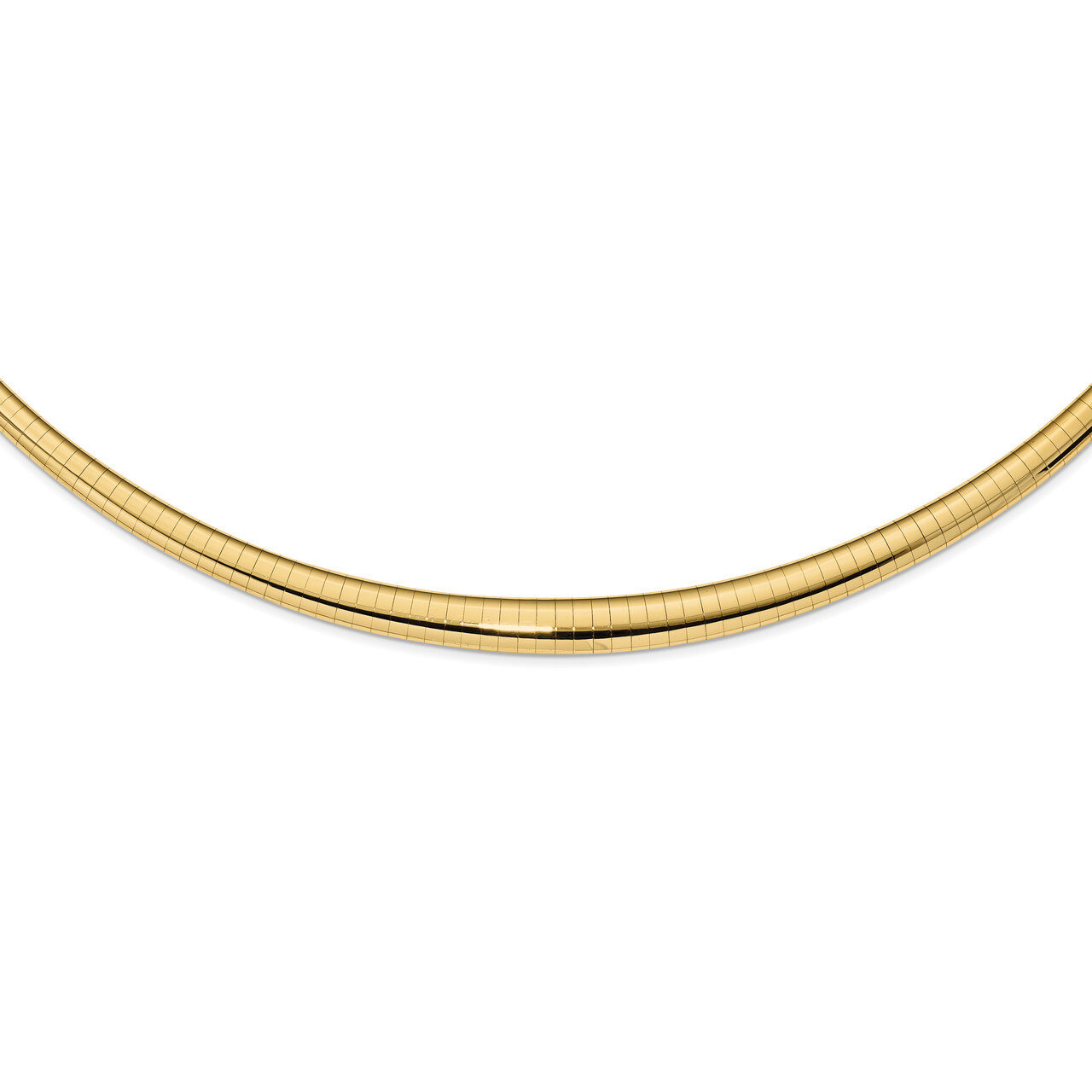 18 Inch 3/6mm Graduated Omega Necklace 14k Gold Polished ODG6-18, MPN: ODG6-18, 191101983207