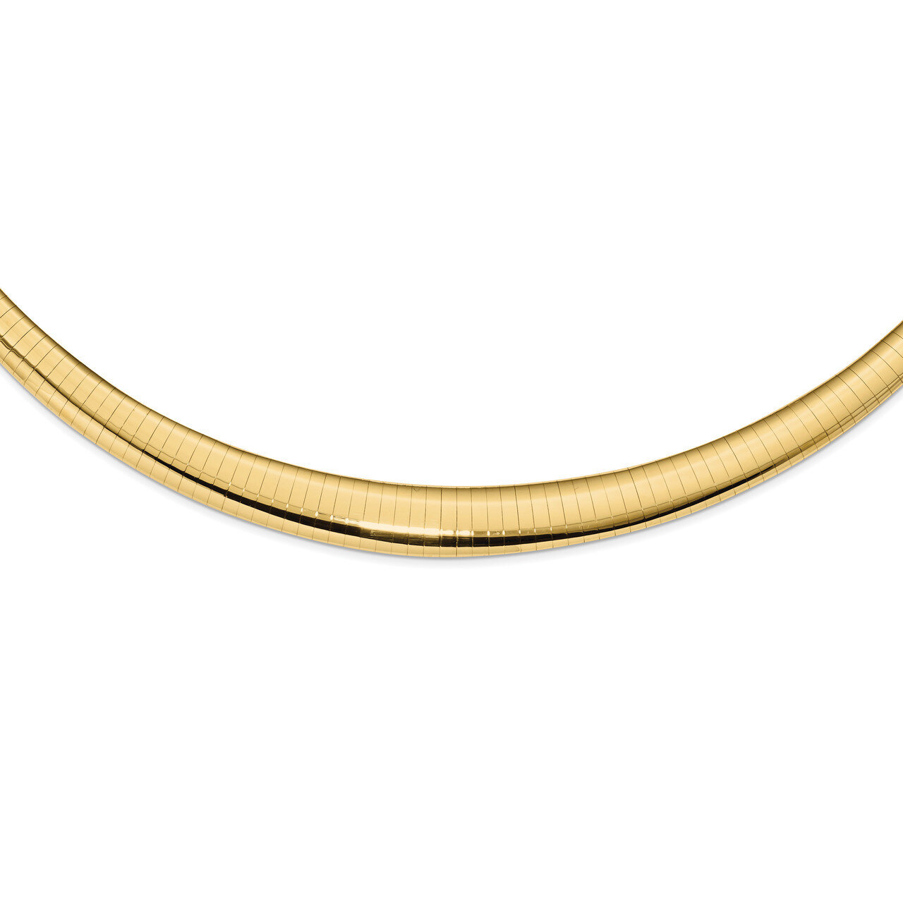 18 Inch 4/8mm Graduated Omega Necklace 14k Gold Polished ODG8-18, MPN: ODG8-18, 191101983221