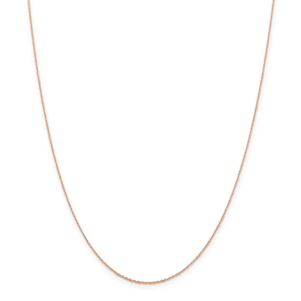 20 Inch 0.5 mm Cable Rope Chain 14k Rose Gold PEN324-20, MPN: PEN324-20, 191101273759