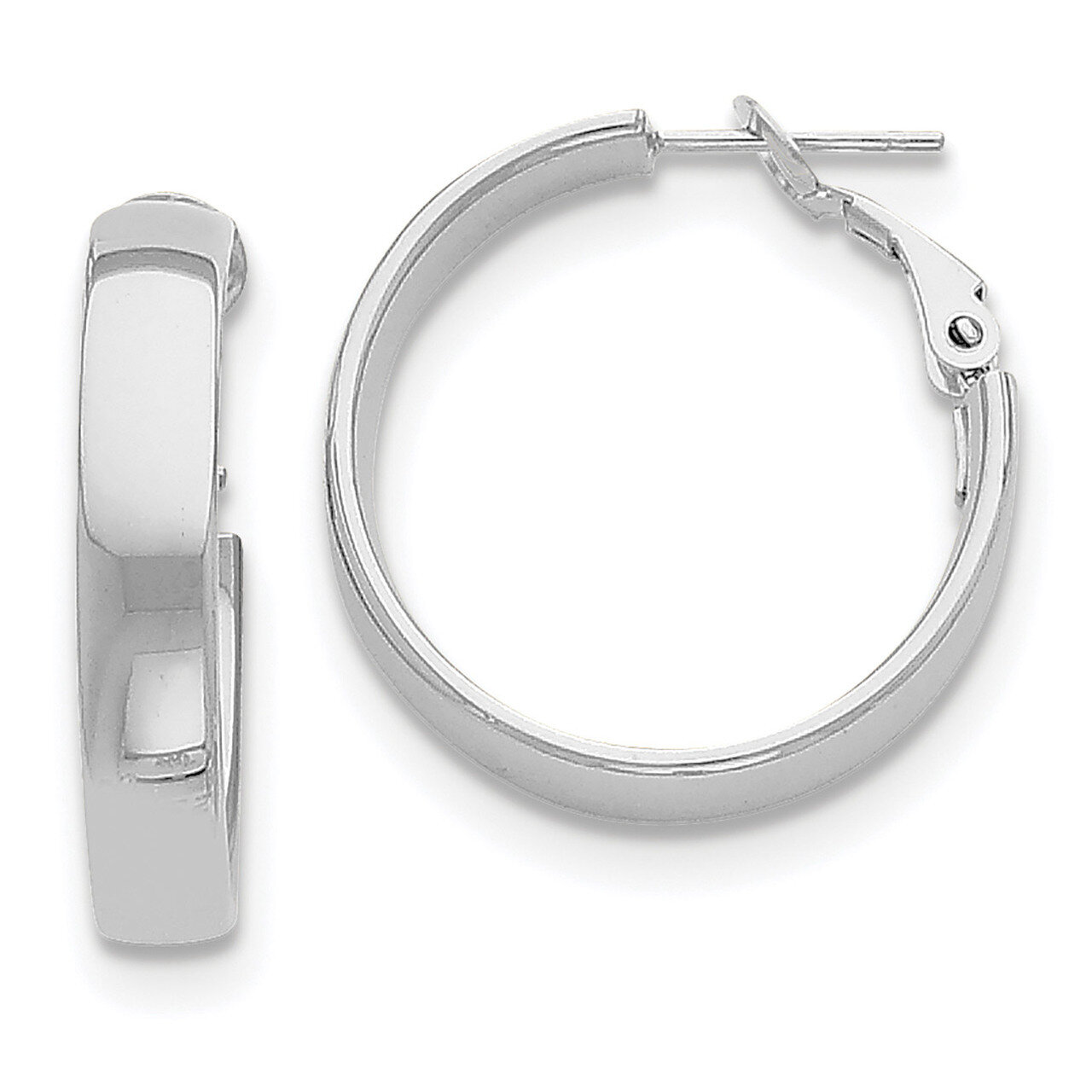 Hoop Earrings 14k white Gold PRE733W, MPN: PRE733W, 191101143519