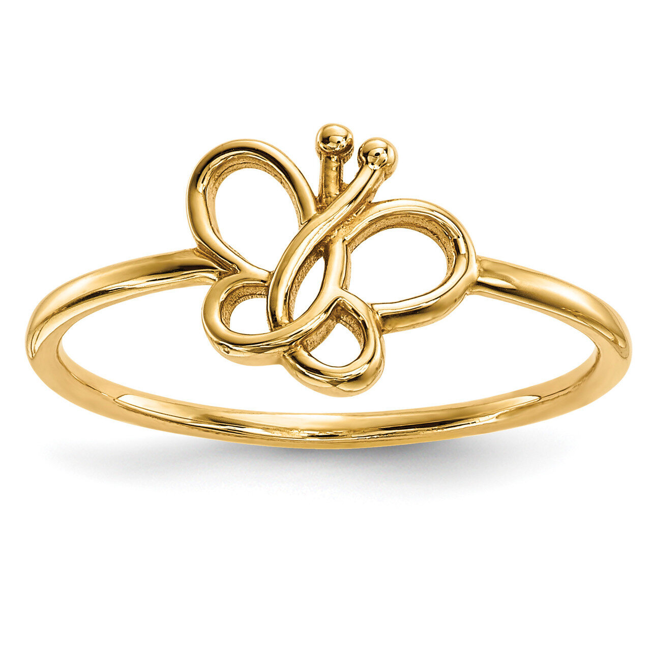 Butterfly Ring 14k Gold Polished R629