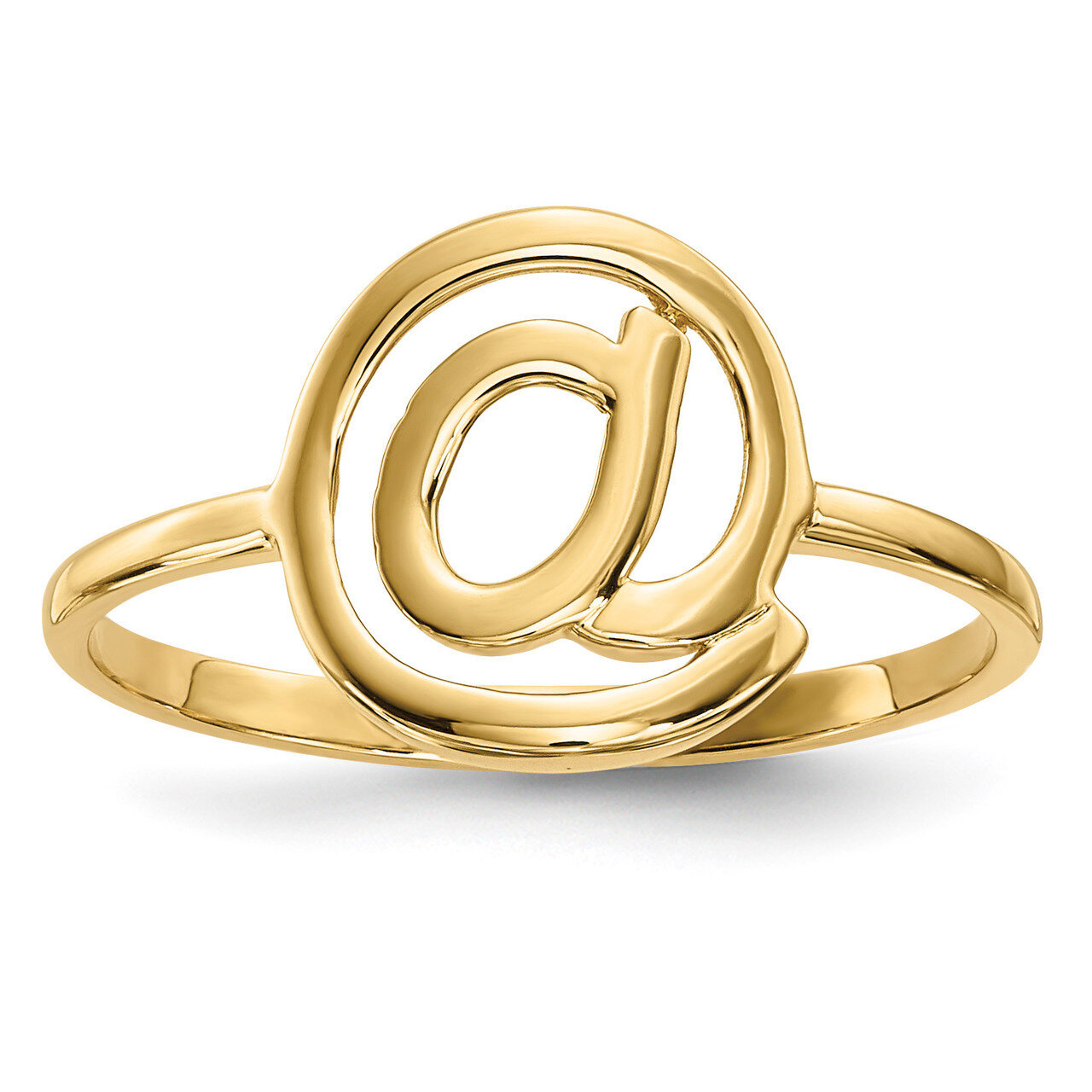 `@ Symbol Ring 14k Gold Polished R650