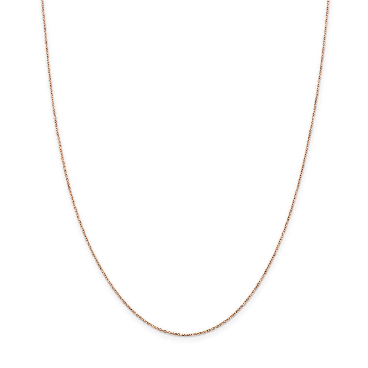 10 Inch 1.0mm Cable Chain 14k Rose Gold RSC20-10