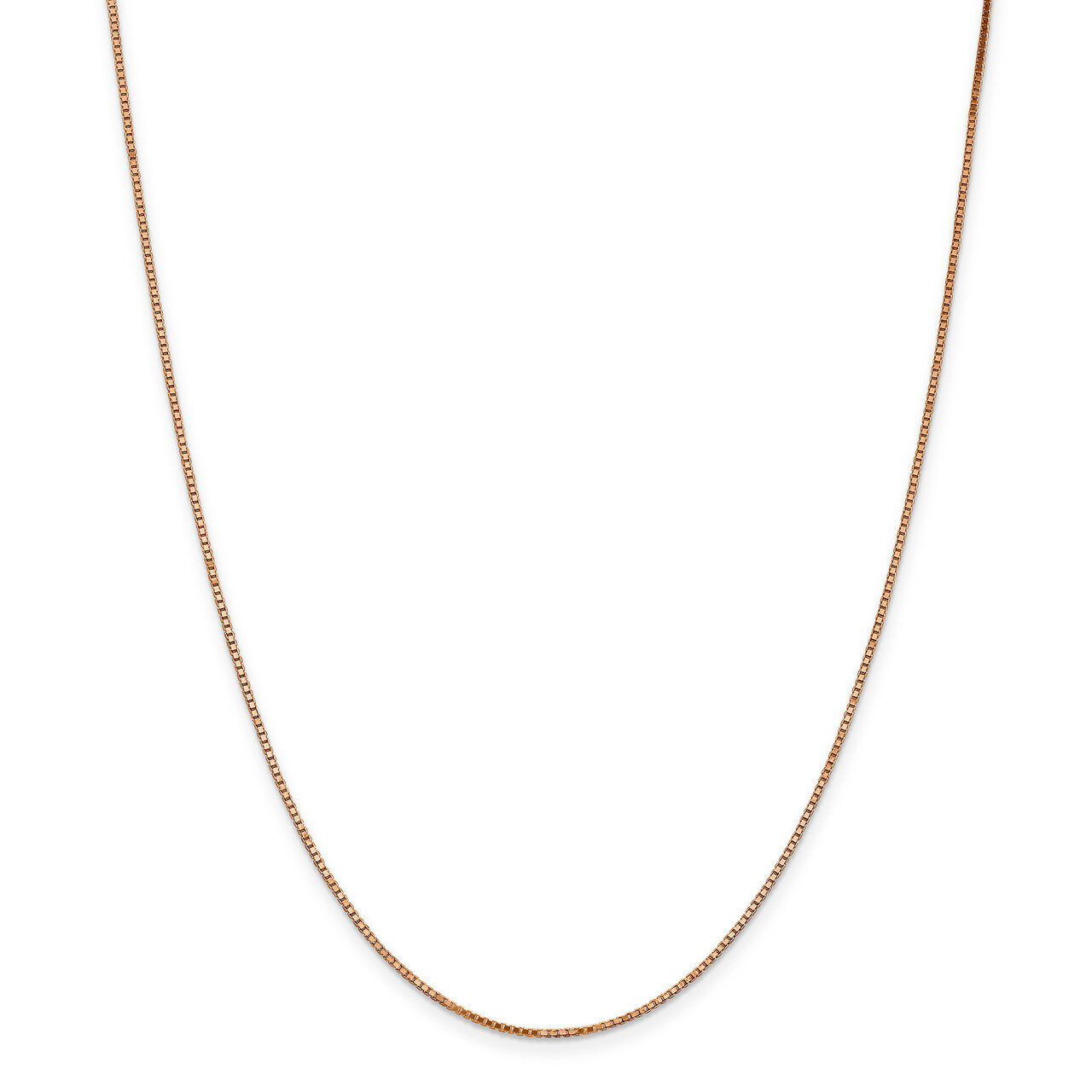 20 Inch 1.10mm Box Link Chain 14k Rose Gold RSC33-20