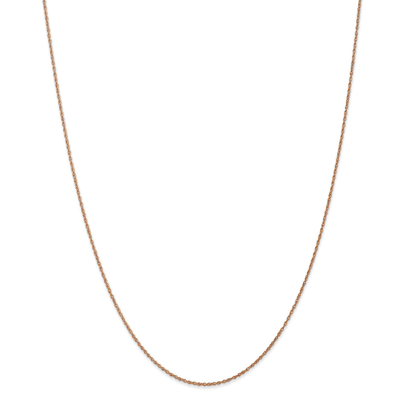 16 Inch 0.8mm Light-Baby Rope Chain 14k Rose Gold RSC35-16