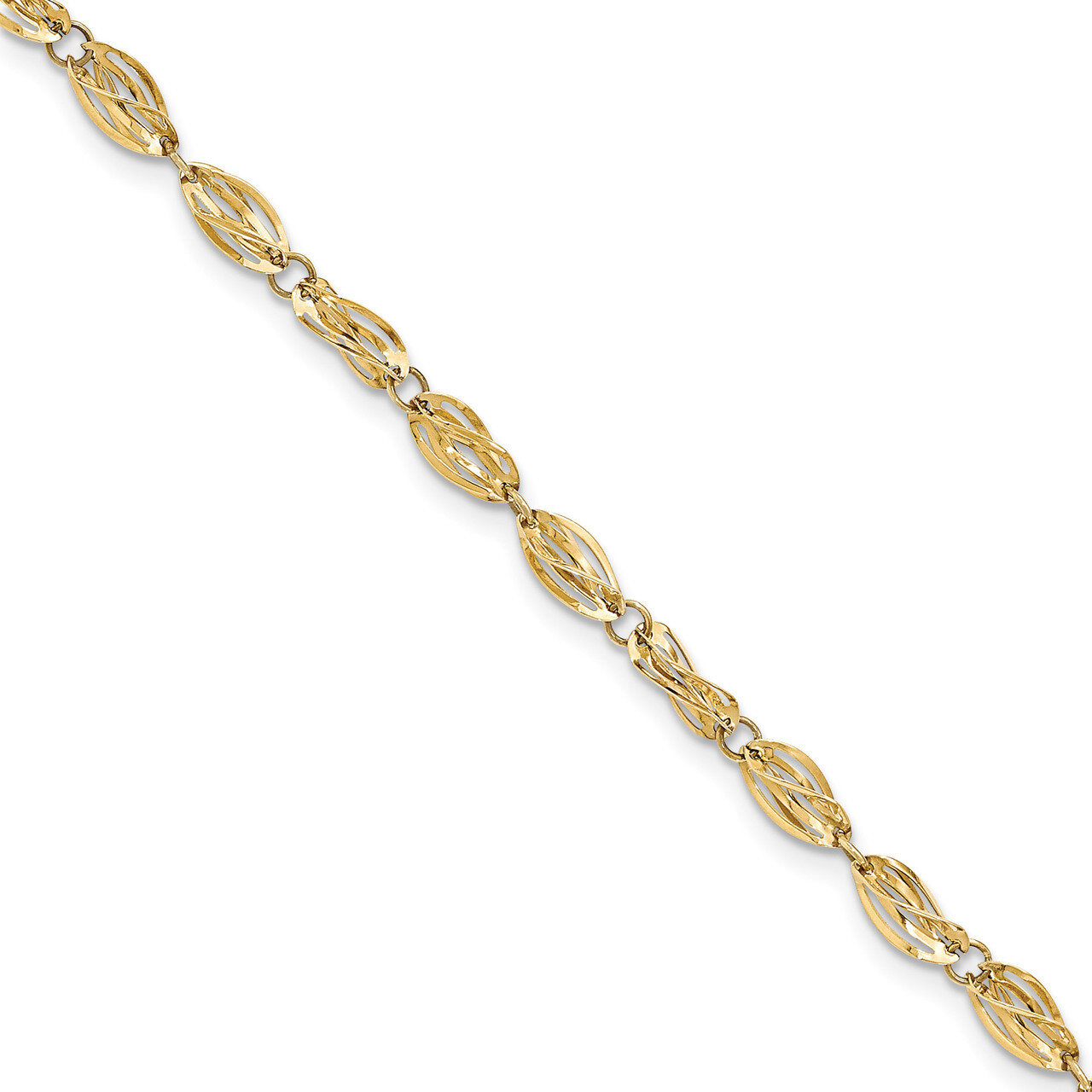7.75 Inch Fancy Bracelet 14k Gold Polished SF2203-7.75, MPN: SF2203-7.75, 886774565262