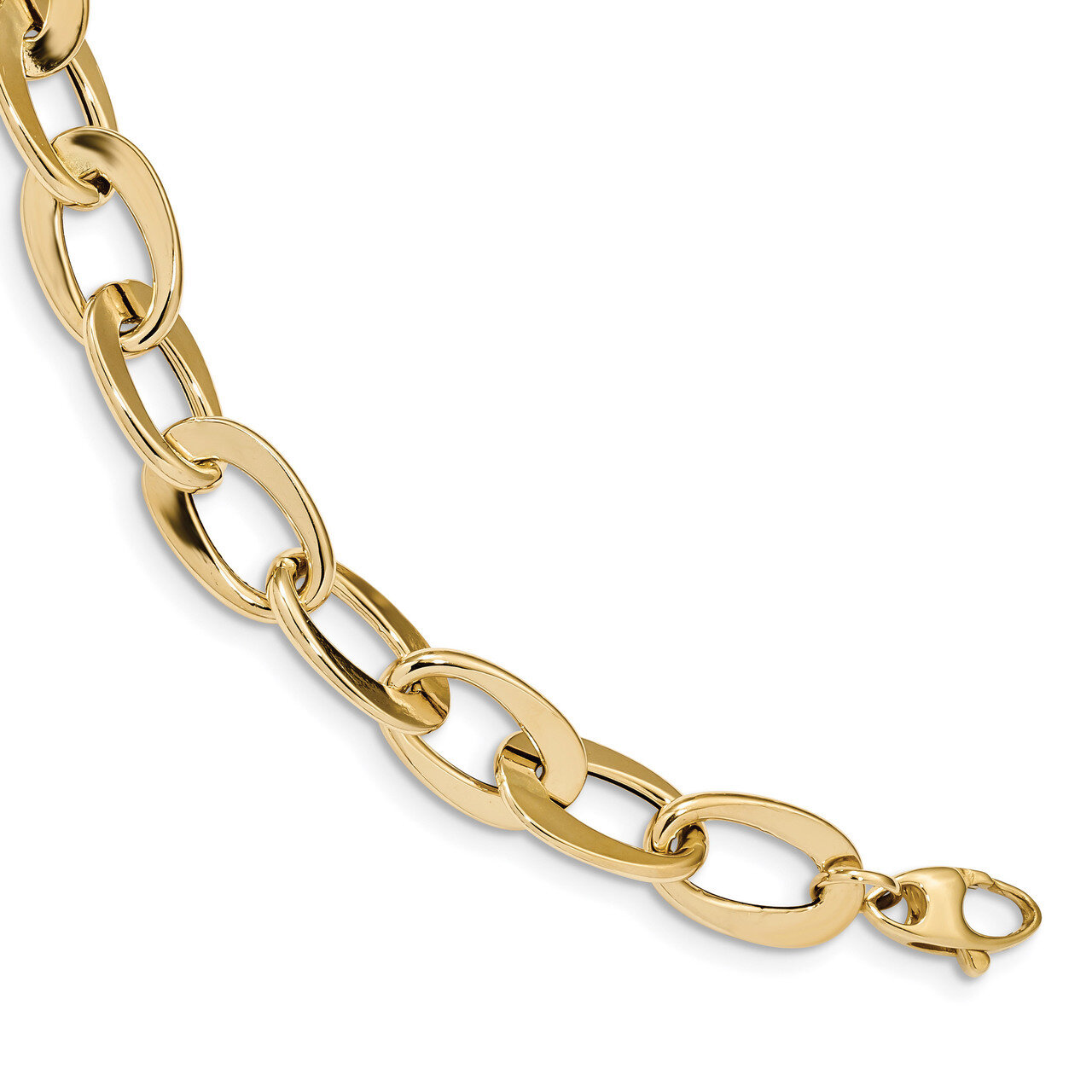 8 Inch Fancy Link Bracelet 14k Gold Polished SF2375-8