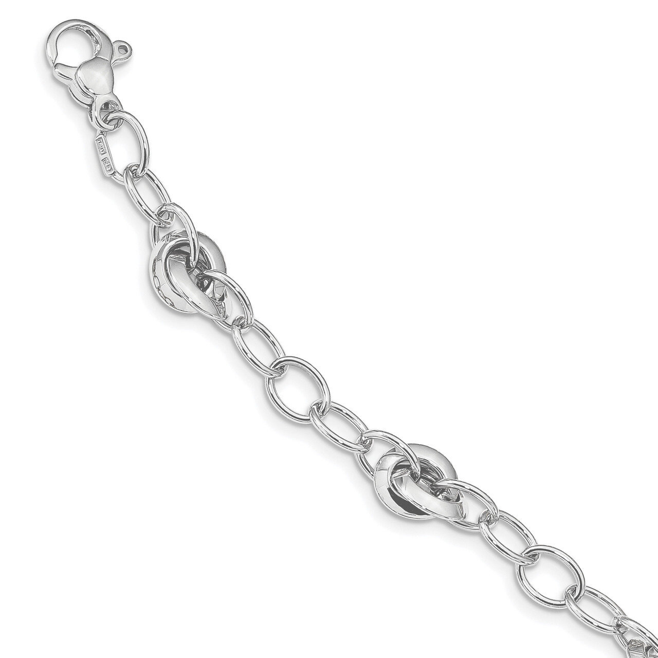 7.5 Inch Fancy Link Bracelet 14k White Gold Polished SF2390-7.5, MPN: SF2390-7.5, 191101981043