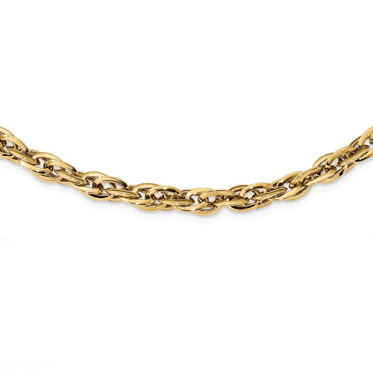 17.5 Inch Fancy Link Necklace 14k Gold Polished SF2433-17.5, MPN: SF2433-17.5, 191101335426