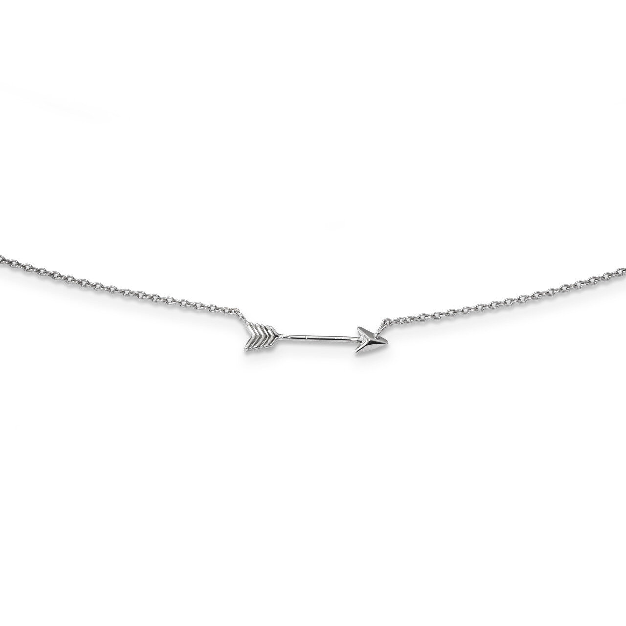 17 Inch Polished Arrow Necklace 14k white Gold SF2467-17, MPN: SF2467-17, 191101078132