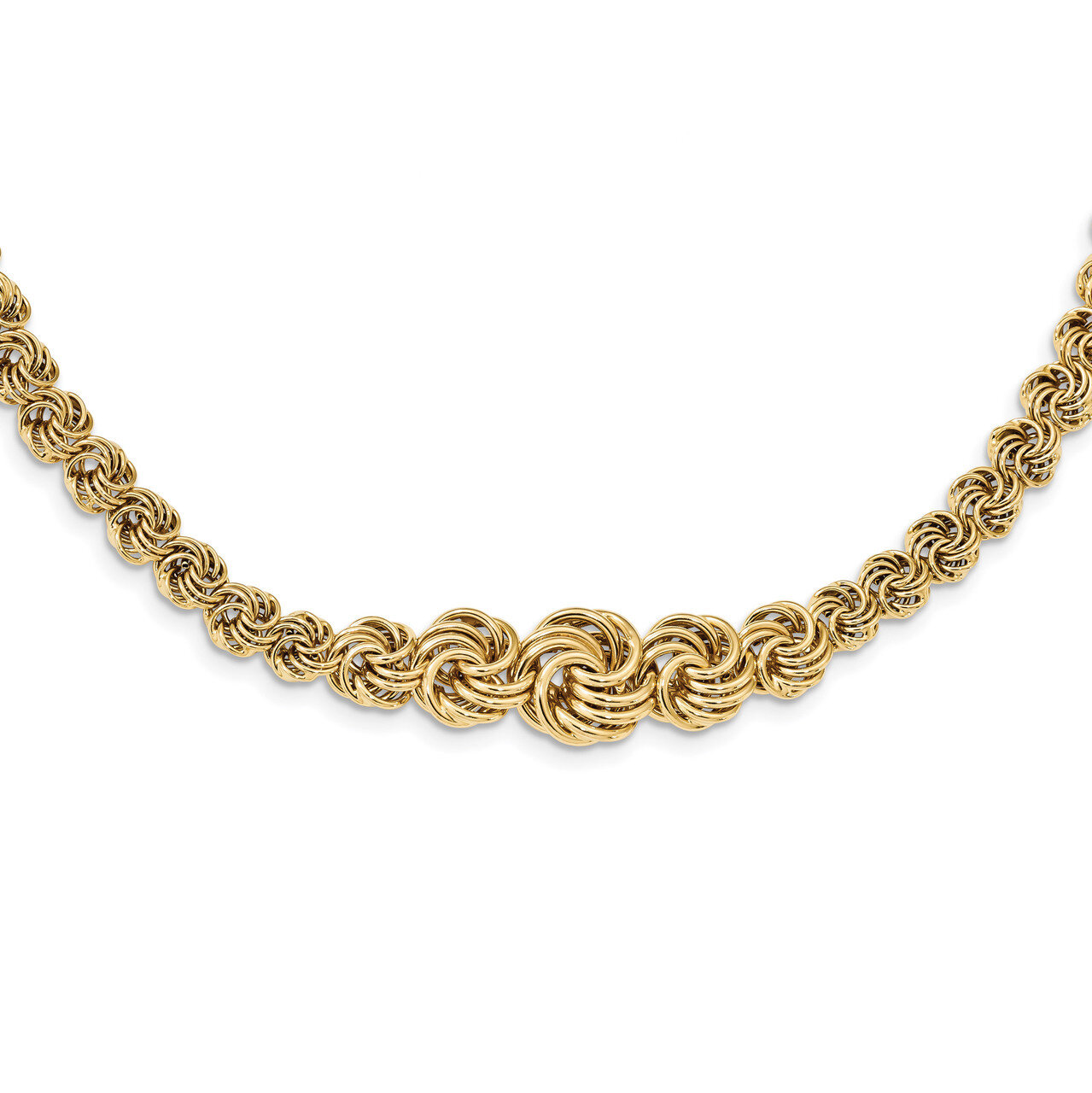 17.5 Inch Fancy Link 1Necklace 14k Gold Polished SF2476-17.5, MPN: SF2476-17.5, 191101335297