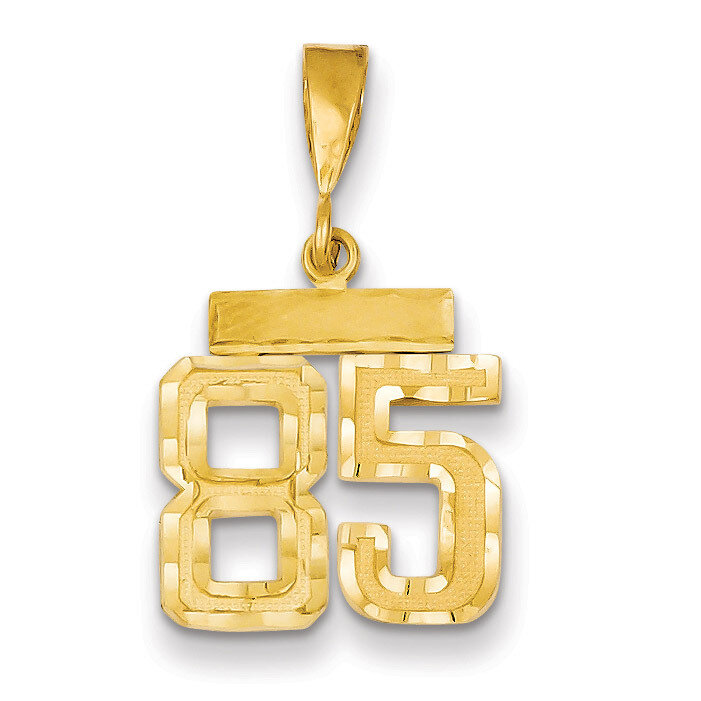 Number 85 Charm 14k Gold Small Diamond-cut SN85, MPN: SN85, 883957111247