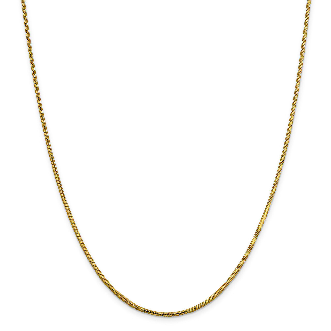 20 Inch 1.85mm Round Snake Chain 14k Gold SNA180-20, MPN: SNA180-20, 886774962238