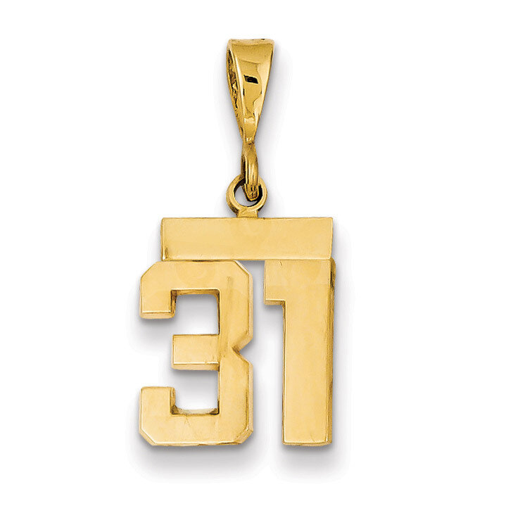 Number 31 Charm 14k Gold Small Polished SP31, MPN: SP31, 883957140957