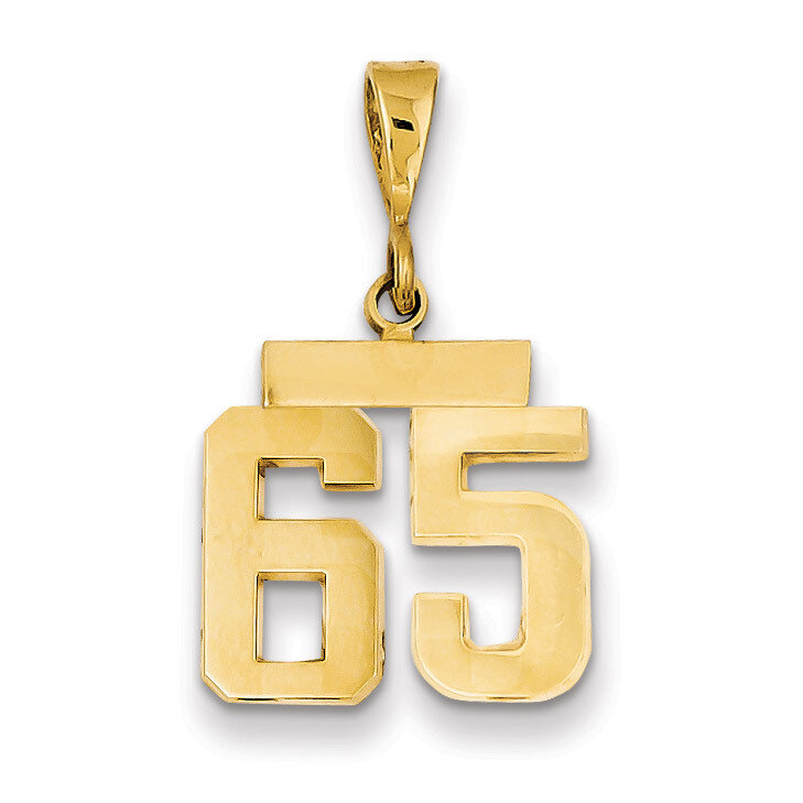 Number 65 Charm 14k Gold Small Polished SP65, MPN: SP65, 883957141428