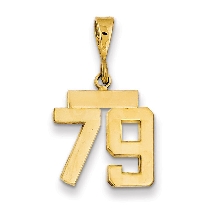 Number 79 Charm 14k Gold Small Polished SP79, MPN: SP79, 883957144795
