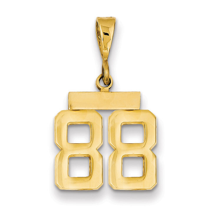 Number 88 Charm 14k Gold Small Polished SP88, MPN: SP88, 883957144887