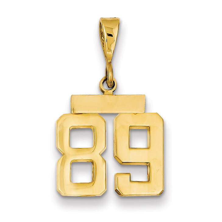 Number 89 Charm 14k Gold Small Polished SP89, MPN: SP89, 883957144894