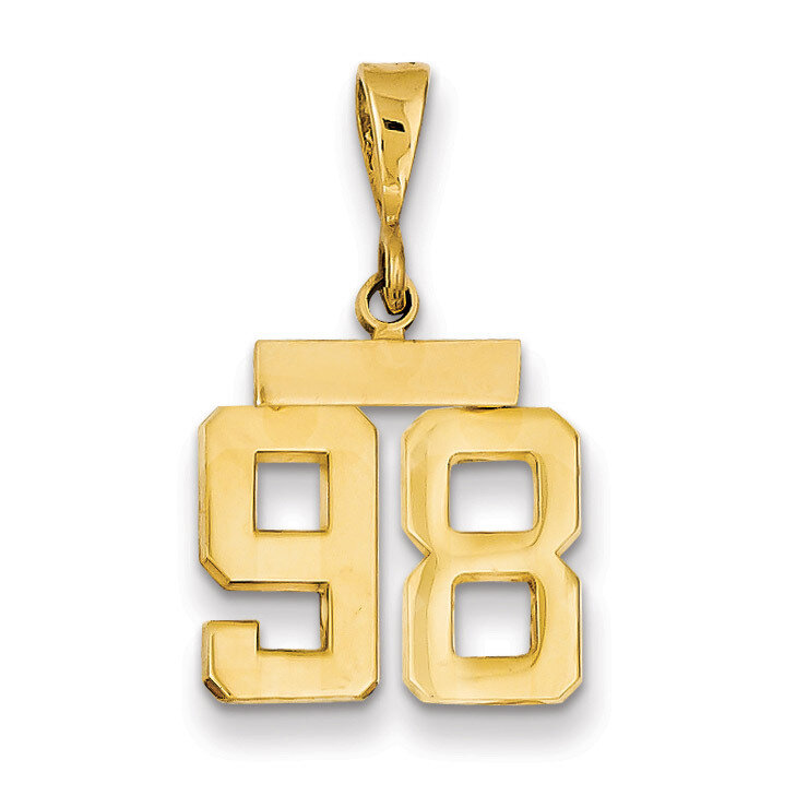 Number 98 Charm 14k Gold Small Polished SP98, MPN: SP98, 883957153797