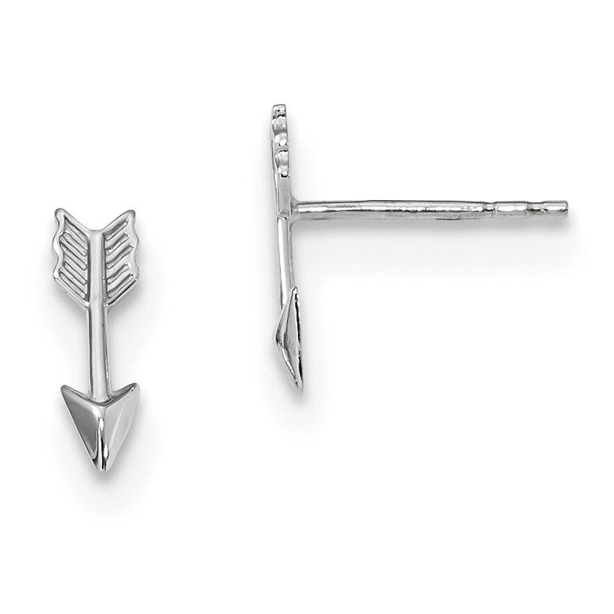 Polished Arrow Post Earrings 14k white Gold TC1006W, MPN: TC1006W, 191101078293