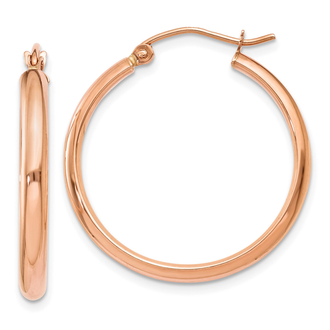 Hoop Earrings 14k Rose Gold TF570, MPN: TF570, 191101367076
