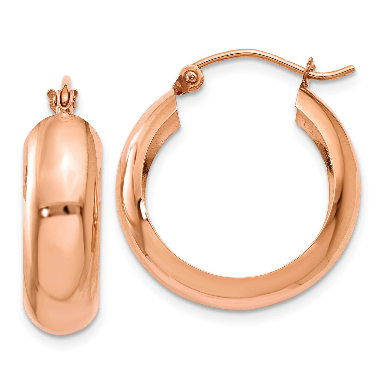 Hoop Earrings 14k Rose Gold TF571, MPN: TF571, 886774732381